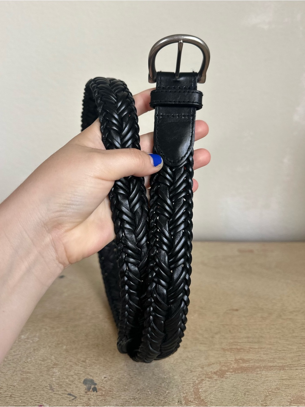 Vintage Marshall Field’s Women’s Black Woven Leather Belt